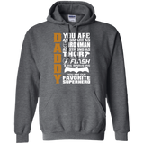 6TN Mens Daddy Superhero Hoodie - TEEEVER - Dark Heather / S- Hoodies -TeeEver.com