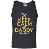Keep Calm and Daddy Will Fix It - Tank Top - TEEEVER - Black / S- Sleeveless -TeeEver.com