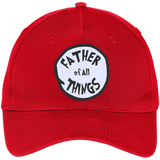 Thing - Father of all Things - Five Panel Twill Cap - Red / One Size- Hats -TeeEver.com