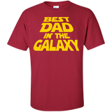 Best Dad in the Galaxy T-Shirt - Cardinal / S- Short Sleeve -TeeEver.com