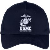 THE FEW THE PROUD THE MARINES - usmc marine - Five Panel Twill Cap - Navy / One Size- Hats -TeeEver.com
