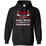 Gun Dont Kill People Dads With Pretty Daughters do Hoodie - TEEEVER - Black / S- Sweatshirts -TeeEver.com