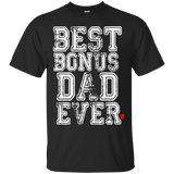 Best Bonus Dad Ever - Stepdad Step Father Day VarsityT-Shirt - TEEEVER - Black / S- Short Sleeve -TeeEver.com