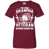 I'm A Dad Grandpa Veteran Father's Day Ladies' T-Shirt - Cardinal Red / X-Small- T-Shirts -TeeEver.com