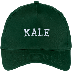 Retro Kale University Funny Vegan - Five Panel Twill Cap - Hunter / One Size- Hats -TeeEver.com