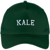 Retro Kale University Funny Vegan - Five Panel Twill Cap - Hunter / One Size- Hats -TeeEver.com
