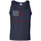 Dad American Flag Golf - July 4th Father's Day Gift - Men/women tank top - TEEEVER - G220 Gildan 100% Cotton Tank Top / Navy / S- Apparel -TeeEver.com