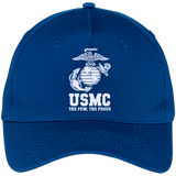 THE FEW THE PROUD THE MARINES - usmc marine - Five Panel Twill Cap - Royal / One Size- Hats -TeeEver.com