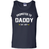 Men's Promoted To Daddy - Gift For New Dad Est 2017 Tank Top - TEEEVER - Navy / S- Sleeveless -TeeEver.com