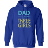 Dad of Three Girls Father's Day Hoodie - TEEEVER - Royal / S- Hoodies -TeeEver.com