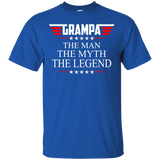 Men's Grampa The Man The Myth The Legend Father's Day T-Shirt - TEEEVER - Royal / S- Short Sleeve -TeeEver.com