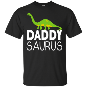 Daddy Saurus Dinosaur - Matching Family Tribe Dad Father - T-Shirt - TEEEVER - Black / S- Short Sleeve -TeeEver.com