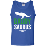 Men's Men's Daddysaurus Rex  - Funny Father's Day Tank Top - TEEEVER - Royal / S- Sleeveless -TeeEver.com
