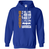 6TN Mens Daddy Superhero Hoodie - TEEEVER - Royal / S- Hoodies -TeeEver.com