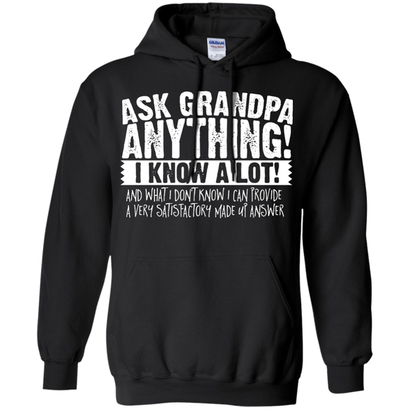 Men's Ask Grandpa Anything - Funny Gift for Father's Day Hoodie - TEEEVER - Black / S- Sweatshirts -TeeEver.com