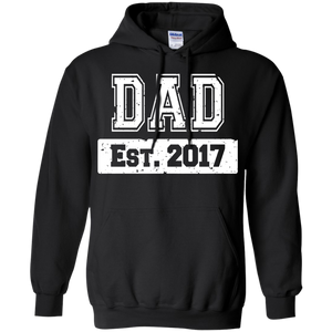 Men's First Time Dad 2017 Fathers Day Hoodie - TEEEVER - Black / S- Hoodies -TeeEver.com