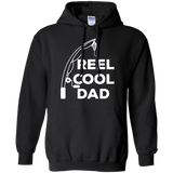 Mens Reel Cool Dad - Fishing Daddy Father's Day Gift - LS, Hoodie, Sweatshirt - TEEEVER - G185 Gildan Pullover Hoodie 8 oz. / Black / S- Apparel -TeeEver.com