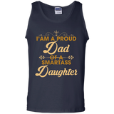 Proud Dad Of A Smartass Daughter - An Awesome Father Tank Top - TEEEVER - Navy / S- Sleeveless -TeeEver.com