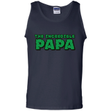 Men's The Incredible PAPA - Superhero Father's Day Gift Tank Top - TEEEVER - Navy / S- T-Shirts -TeeEver.com
