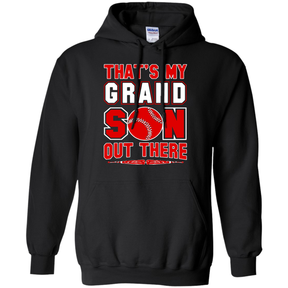 That's My GRANDSON Out There Baseball Mimi Gigi Papa Hoodie - TEEEVER - Black / S- Hoodies -TeeEver.com