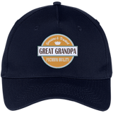Great Grandpa -  Vintage Fathers Day Gift - Five Panel Twill Cap - Navy / One Size- Hats -TeeEver.com