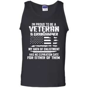 Veteran Proud To Be A Veteran A Grandfather Tank Top - TEEEVER - Black / S- T-Shirts -TeeEver.com