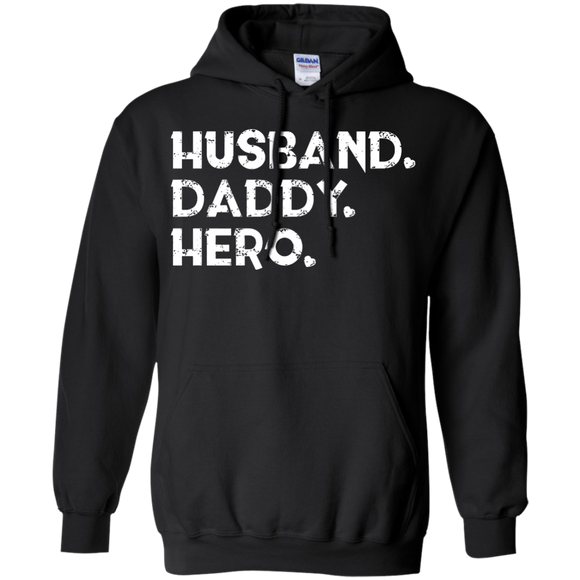 Men's Husband daddy hero - gift dad or husband father's day Hoodie - TEEEVER - Black / S- Hoodies -TeeEver.com