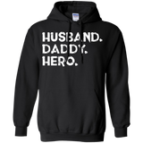 Men's Husband daddy hero - gift dad or husband father's day Hoodie - TEEEVER - Black / S- Hoodies -TeeEver.com