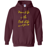 Mom Life is the best life - Great Mother's and Father's Day Pullover Hoodie - Teeever.com - Maroon / S- Hoodies -TeeEver.com