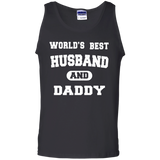 Men's Worlds Best Husband and Daddy Fathers Day Tank Top - TEEEVER - Black / S- Sleeveless -TeeEver.com