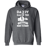 Daddy And Daughter Always Heart To Heart Fathers Day Hoodie - TEEEVER - Dark Heather / S- Hoodies -TeeEver.com