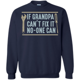 Mens If Grandpa Can't Fix It No-one Can - Father's Day Gift Pullover Sweatshirt - Navy / Small- Sweatshirts -TeeEver.com