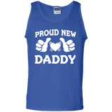 Funny Proud New Daddy T-shirt (Gift for new dads fathers) Tank Top - TEEEVER - Royal / S- Sleeveless -TeeEver.com