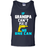 Village Mens If Grandpa Can't Fix It no-one can Tank Top - TEEEVER - Navy / S- Sleeveless -TeeEver.com