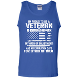 Veteran Proud To Be A Veteran A Grandfather Tank Top - TEEEVER - Royal / S- T-Shirts -TeeEver.com