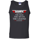 Men's Grampa The Man The Myth The Legend Father's Day Tank Top - TEEEVER - Black / S- Sleeveless -TeeEver.com