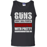 Guns Don't Kill Grandpas With Pretty Granddaughters Do Fathers Day Gift Tank Top - TEEEVER - Black / S- Sleeveless -TeeEver.com