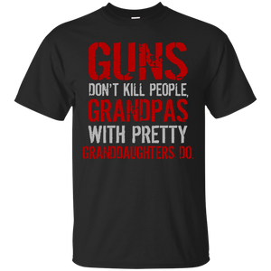 Guns Don't Kill People Grandpas Do T-Shirt - TEEEVER - Black / S- Short Sleeve -TeeEver.com