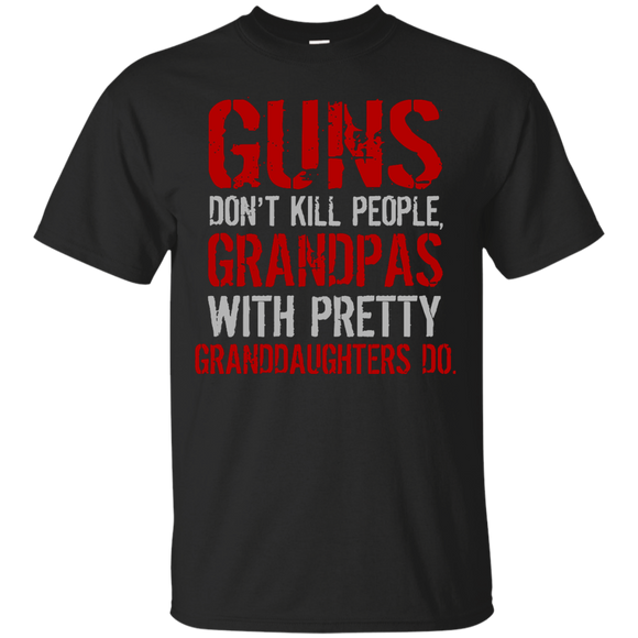 Guns Don't Kill People Grandpas Do T-Shirt - TEEEVER - Black / S- Short Sleeve -TeeEver.com