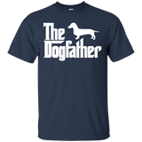 The Dogfather Dachshund - Funny Gifts For Men & Women T-Shirt - TEEEVER - Navy / S- Short Sleeve -TeeEver.com