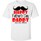 Happy Father's day Custom Ultra Cotton T-Shirt - White / S- Short Sleeve -TeeEver.com