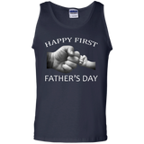 Happy first - Father's Day Tank Top - TEEEVER - Navy / S- Sleeveless -TeeEver.com