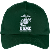 THE FEW THE PROUD THE MARINES - usmc marine - Five Panel Twill Cap - Hunter / One Size- Hats -TeeEver.com