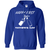 Happy first fatherday, father's day gift - Hoodie - TEEEVER - Royal / S- Hoodies -TeeEver.com