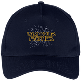 Men's I am your Father - Happy Father's Day - Five Panel Twill Cap - Navy / One Size- Hats -TeeEver.com