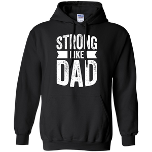 Strong Like Dad - For Boys and Girls Father's Day Gift Hoodie - TEEEVER - Black / S- Hoodies -TeeEver.com