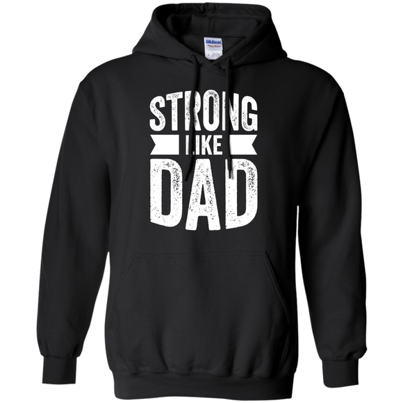 Strong Like Dad - For Boys and Girls Father's Day Gift Hoodie - TEEEVER - Black / S- Hoodies -TeeEver.com