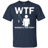 Mens Where's The Fish Funny Father's Day Birthday Gifts Fishing T-Shirt - TEEEVER - Navy / S- T-Shirts -TeeEver.com