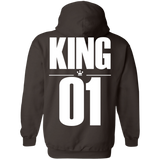 Dad and son matching, King and Prince - Hoodie back - TEEEVER - Dark Chocolate / S- Hoodies -TeeEver.com