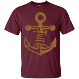 Anchored Faith, Black Lives Matter,Father's Day T-Shirt - Maroon / S- Short Sleeve -TeeEver.com